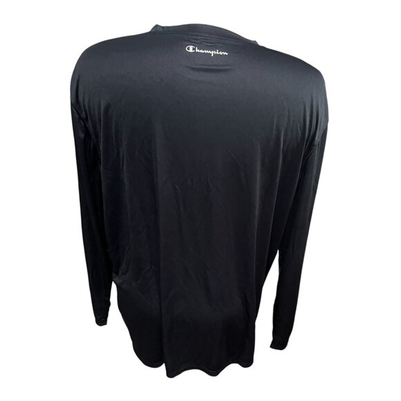 Champion Long Sleeve Moisture Wicking Base Performance Active Top Sz XL Mens Bla - Picture 6 of 8